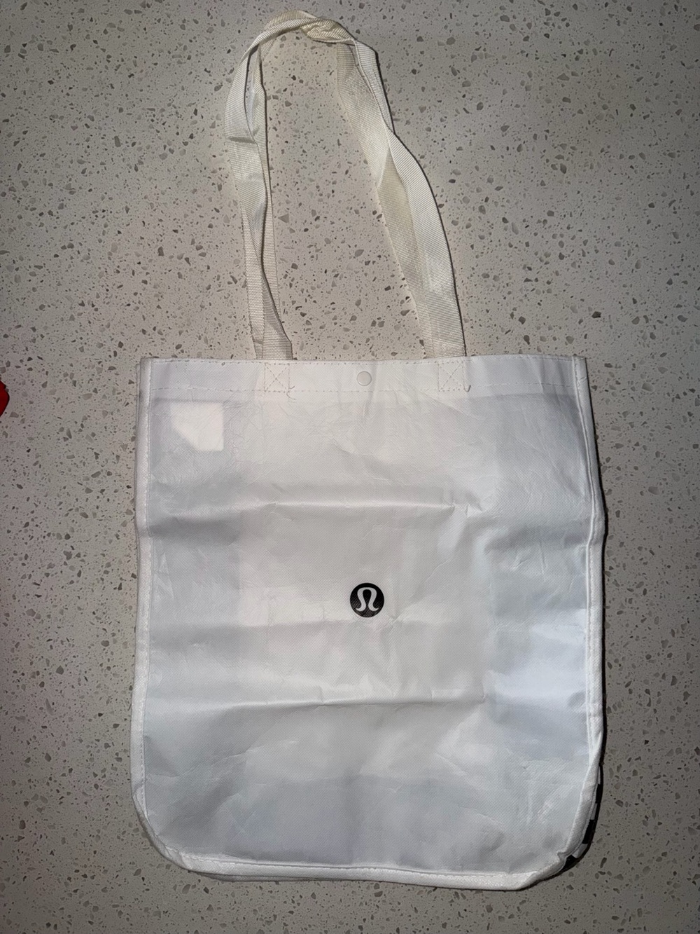 lululemon athletica White Tote Bag with Black Logo